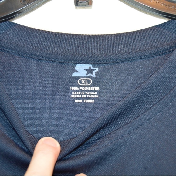 STARTER Dri-Star Reflective Tee, 100% Polyester, Size XL - Navy FLAWS NEW - Picture 3 of 11